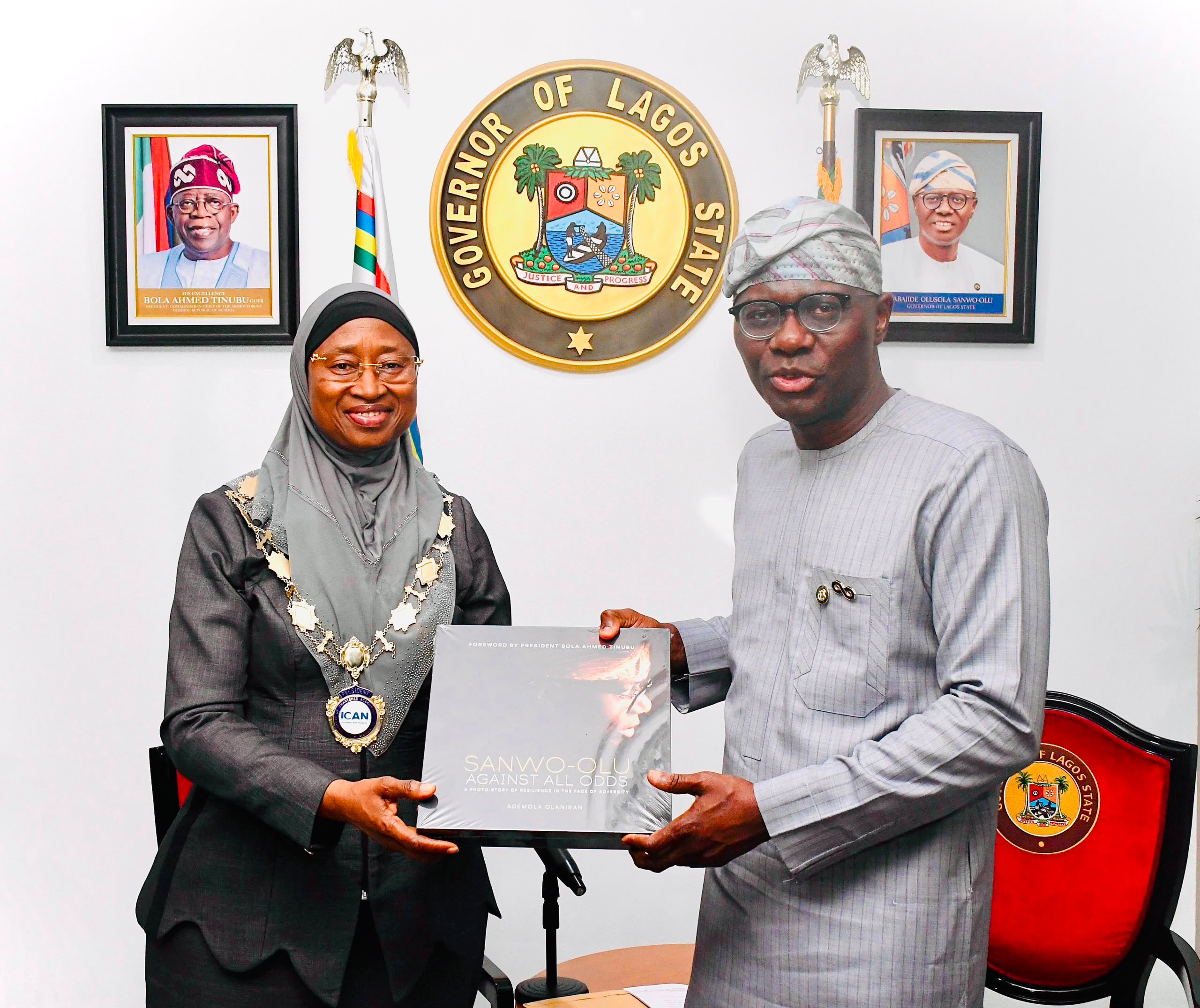 ICAN President with Lagos State Governor